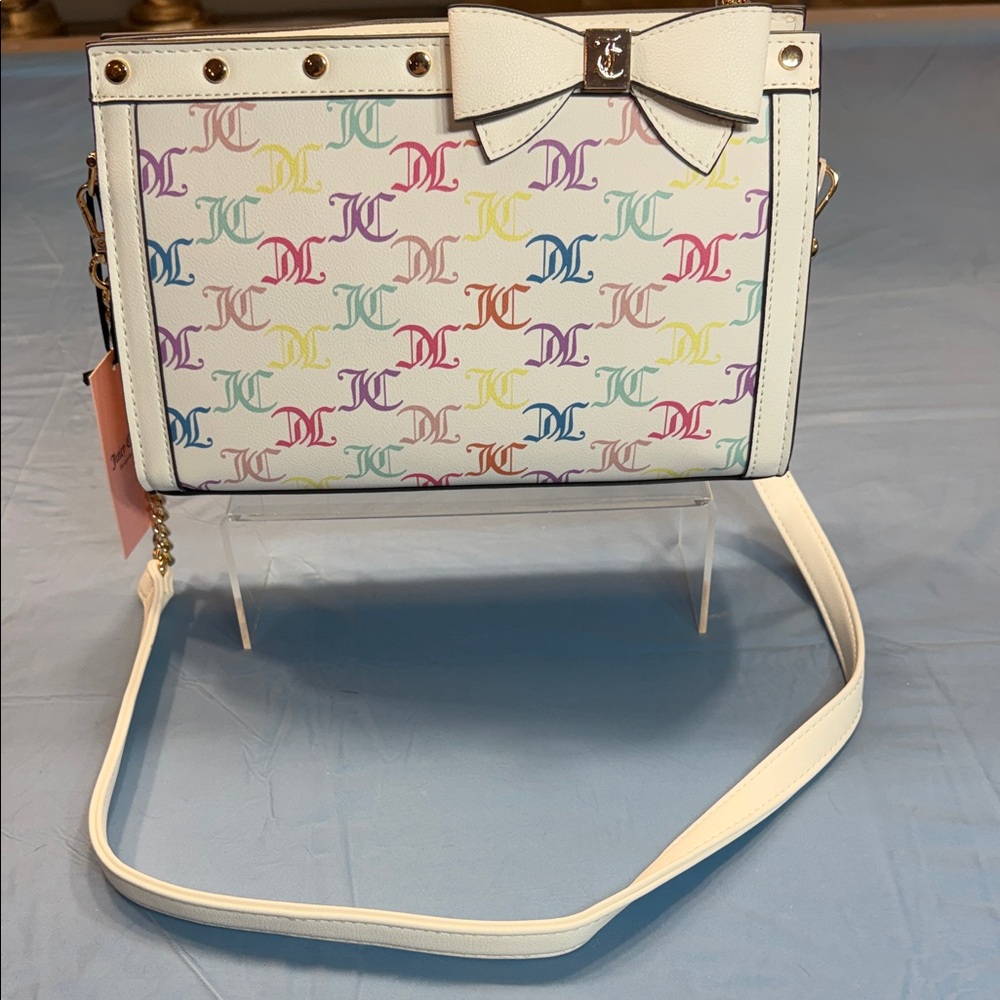 Juicy Couture Multicolor Logo Crossbody Bag with Bow